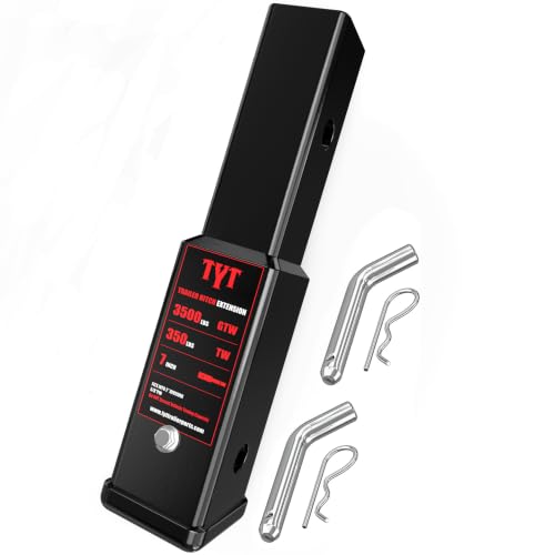 TYT 7-Inch Hitch Extender for 2" Receiver, Trailer Hitch Extension - size: 7'' Extender