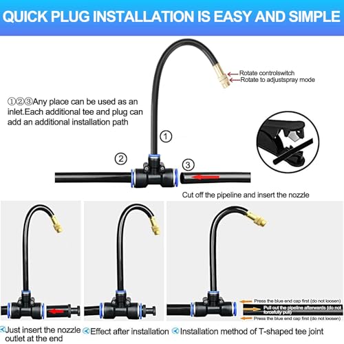 360° Adjustable Drip Irrigation System for Garden,Automatic Watering System - size: 100 FT