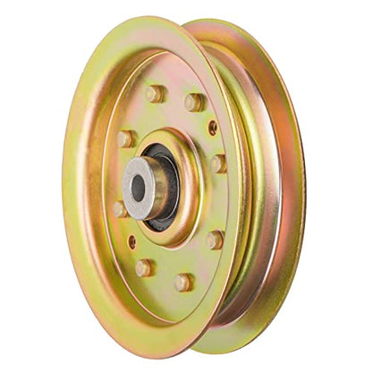 Flat Idler Pulley for MTD Cub Cadet RZT 50 L54 S42 42 S54 S50 LT1040 RZT50 Troy-Bilt GT54 TB2450 TB2142 756-04129B 956-04129C 753-08171 1 Pack