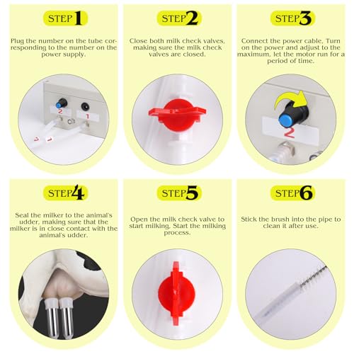 3l Electric Milking Machine for Cow| Pulsation Vacuum Pump| Save Labor