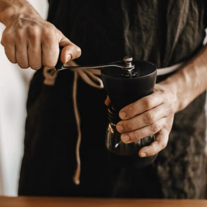 Mixpresso Manual Coffee Grinder, Ceramic Burr Hand Grinder with Glass Jars - style: Manual Grinder