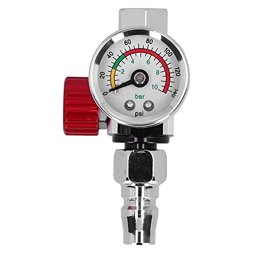 Air Throttle Regulator Valve with Pressure Gauge Adjustable for Spray Guns Pneumatic Tools and Paint Spraying