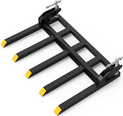 YINTATECH 48" Clamp on Debris Forks 2500 lbs Loader Bucket Fork - size: 48 IN