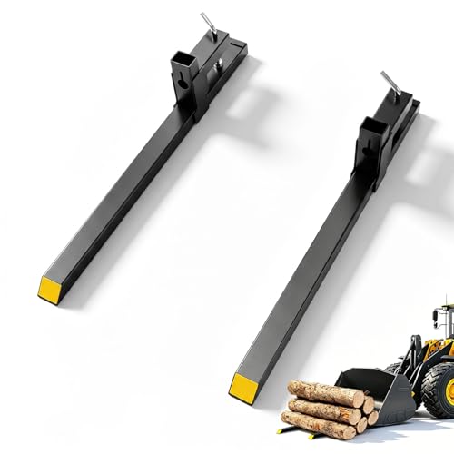 Clamp on Pallet Forks for Tractor Bucket 43" 2000 LBS - color: Non-adjustable, size: 43inch 2000LBS