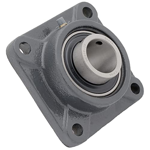 UCFS208-24 - 4-Bolt Flange-Mount Ball Bearing Unit, Insert Bearing UC208-24, Cast Iron Housing FS208, Bore Shaft 1-1/2 in (38.1 mm), Set Screw Locking, 5-1/8 in (130.17 mm) Flange Length