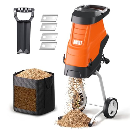 AIVOLT Electric Wood Chipper, 15-Amp Chipper Shredder - size: Portable