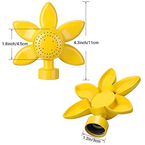 Honoson 3 Pieces Spot Garden Sprinkler Flower Design for Small Yard 360 Degree Metal Plant Watering Sprinkler Head for Kids Outdoor Playing