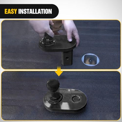 Nilight Gooseneck Ball Extender - GNXA4085, 4" Offset Ball Compatible with B&W Trailer Hitches Turnoverball Heavy Duty 2-5/16 Inch Ball 20000 lbs GTW 5000 lbs VTW - color: 4" Offset Gooseneck Ball Extender, size: Trailer Hitch Ball Mount&Ball