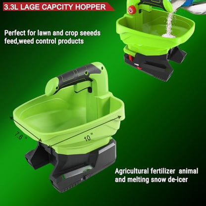 GARCARE 7.2V Rechargeable Seed Spreader 2000mAh Built-in Battery