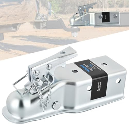 Nilight Straight Trailer Coupler fits 2-Inch Hitch Ball, 3-Inch Channel - color: 2"x3" /5000Lbs