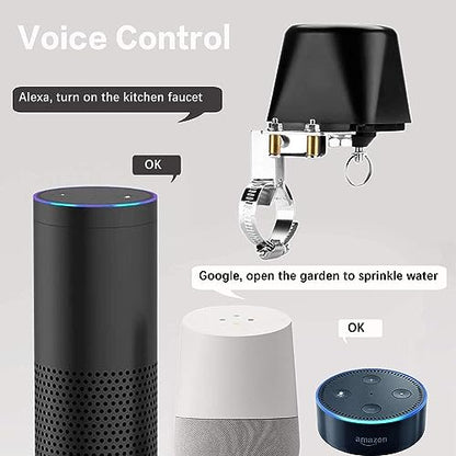 Smart WiFi Water Valve, APP Remote Control, Compatible with Alexa and Google Assistant, iOS/Android Apps, for Kitchen Gas Shutoff Valve, Farm Irrigation