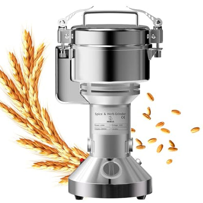 Electric Grain Mill 300g Flour Mill Home for Wheat Corn Rice Spices Herbs - size: 300g