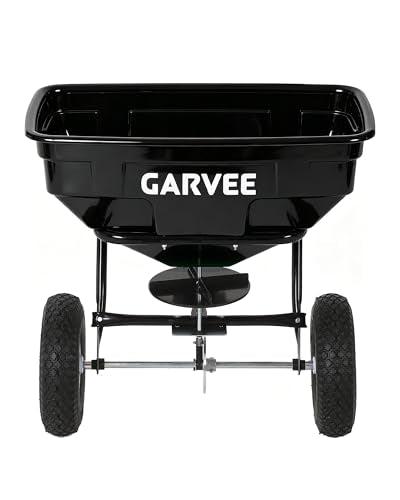 125 LBS Heavy Duty Tow Behind Broadcast Spreader, 9.8ft Spreading Width - size: 125 LBS