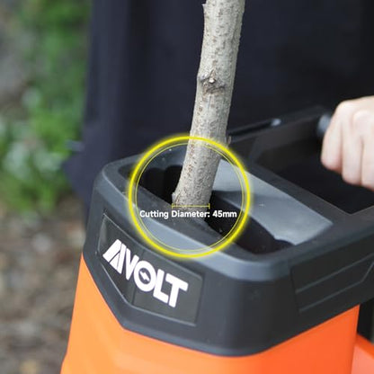 AIVOLT 15A 전기 우드 치퍼 슈레더 멀처 21:1 감소 비율 - size: Standard
