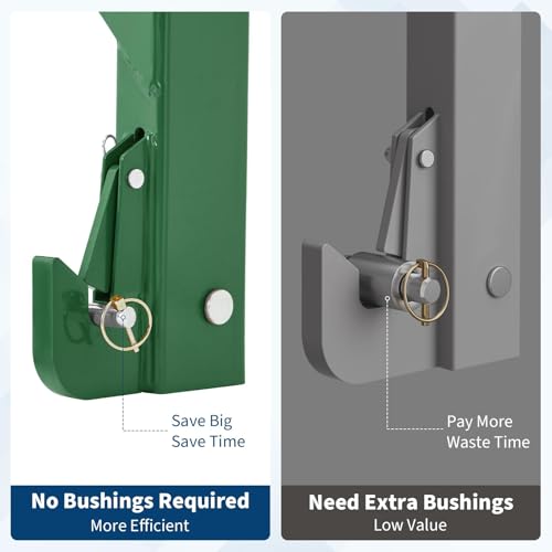 IDEALHOUSE 3-Point Quick Hitch with 2" Receiver & Versatile Top Adapter - color: Green