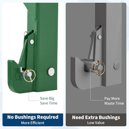 IDEALHOUSE 3-Point Quick Hitch with 2" Receiver & Versatile Top Adapter - color: Green