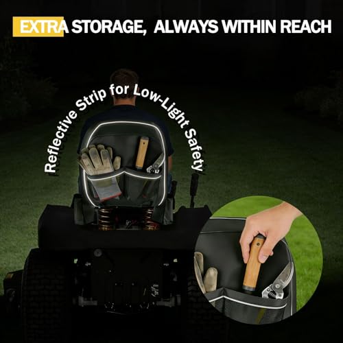 IC ICLOVER Lawn Mower Seat Cover, Padded Riding Mower Seat Cushion - Medium - size: Medium