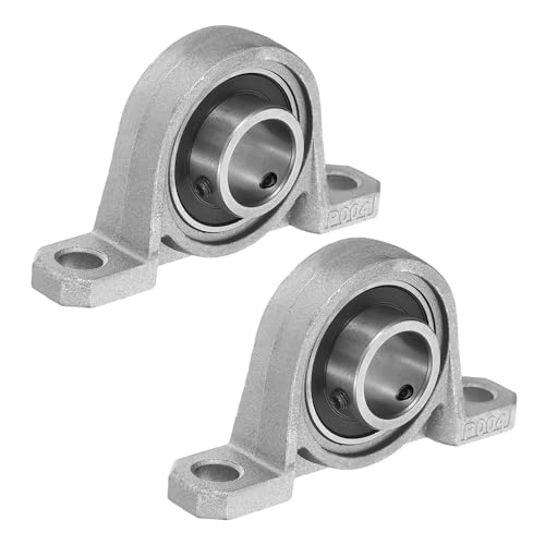 PATIKIL Pillow Block Bearing 13/16" / 20mm Bore, 2 Pcs Vertical Zinc Alloy Steel Mounted Flange Pillow Block Self Alignment Insert Bearings Bore Ball Housing for Machinery Agriculture - size: 13/16"