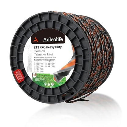 Anleolife .095" ZT3 Pro Heavy Duty Diamond Weed Eater String, 1870ft 5 lb - color: 5lb .095" (2.4mm)