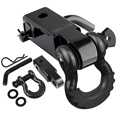 AUTOBOTS Tow Hitch Receiver 2" Shackle Hitch Receiver Black - color: BLACK-BLACK