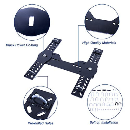 ELITEWILL Universal Atv Snow Plow Mount Bracket with Black Powder Coating Replace OEM #105745 & #10-5745