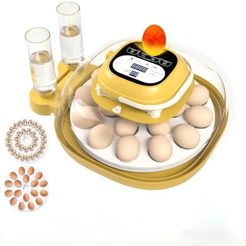 Egg Incubators for Hatching Eggs with Automatic Egg Turning & Humidity Control - 18/33 Egg Capacity, LED Display, Auto Water Refill & Built-in Candler for Chicken, Duck, Quail, Turkey Eggs