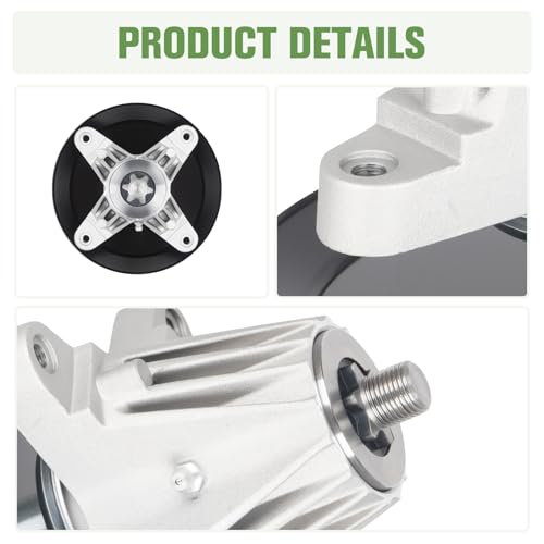 918-06977A 618-06977 Spindle Assembly Fit for MTD/Cub Cadet/Troy-Bilt 46 Inch Deck XT1-LT46 XT2-LX46 LT46 LX46 RZT L46 TB2246 Lawn Mower, Fit for Craftsman T8200 T8600 Lawn Tractor (2 Pack)