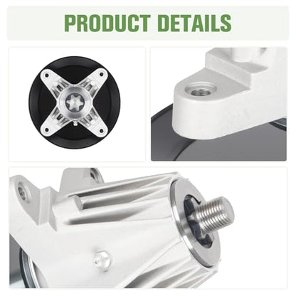918-06977A 618-06977 Spindle Assembly Fit for MTD/Cub Cadet/Troy-Bilt 46 Inch Deck XT1-LT46 XT2-LX46 LT46 LX46 RZT L46 TB2246 Lawn Mower, Fit for Craftsman T8200 T8600 Lawn Tractor (2 Pack)