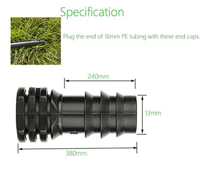 1/2 inch Drip Irrigation Fittings, Barbed End Plug Connector - size: 1/2" End Cap