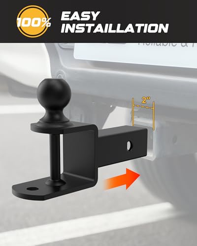 RETRUE ATV UTV Trailer Hitch for 2 inch Receiver, 3-in-1 Ball Mounts - size: 2" Ball, 2" Receiver