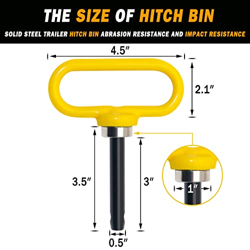 Towing Hitch Set Universal Heavy Duty Zero Turn Mower Trailer Hitch - color: Yellow+Black