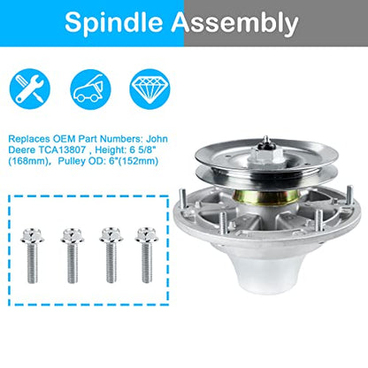 Spindle Assembly TCA13807 Fits for John Deere 60 inch Deck X Series 737 757 1550 1570 1575 4410 AM124339 TCU39458 TCA25832