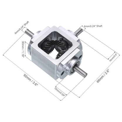 uxcell Gear Box 90 Degree Right Angle Bevel Gearbox 1:1 Reversing