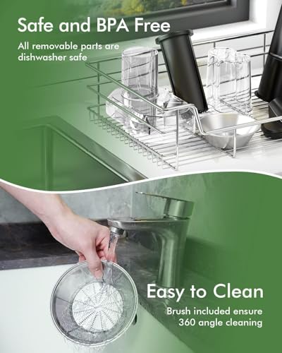 SIFENE 350W Compact Centrifugal Juicer Machine, 2.5" Chute, 3-Speed, Black - color: Black