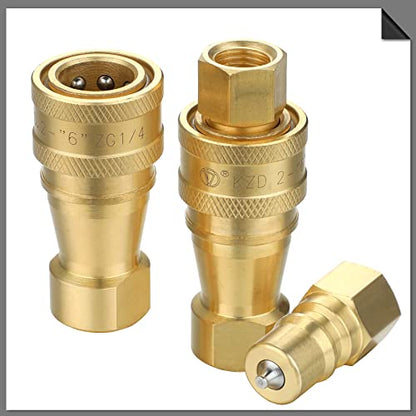 Vinsot 6 Set 2 Set 1/4" Quick Disconnect Coupler Valve for Carpet Cleaning