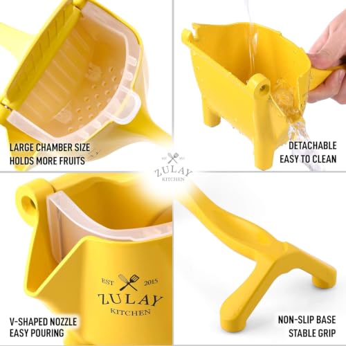 Zulay Kitchen Manual Fruit Juicer - color: Yellow