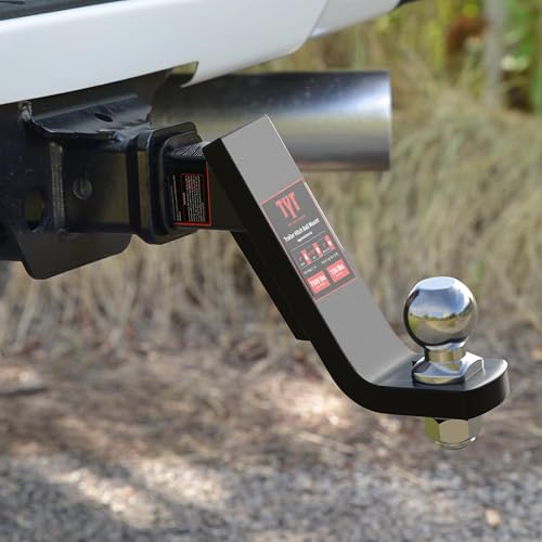 TYT 6-Inch Drop Trailer Hitch Ball Mount with 2" Ball for 2-Inch Receiver - size: 6"drop with Pin
