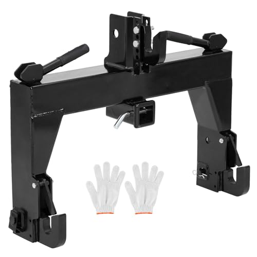 Category 1 Tractor Quick Hitch – 3-Point Hitch Attachment, 3000 LB Capacity, Green Powder Coat, No Bushings Needed