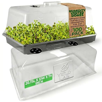7 Inch Clone Dome - 100 Pack Humidity Vented Domes - Plant Grow - color: Clear, size: 100-Pack