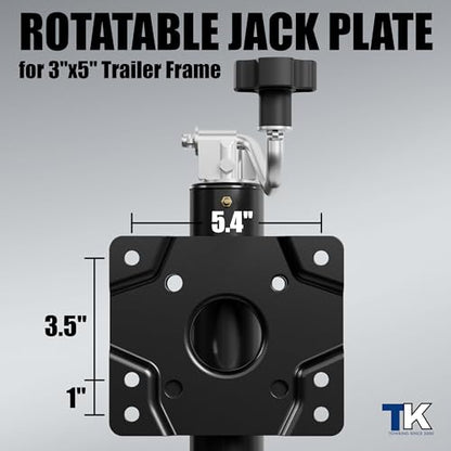 2000 lbs 10in Lift Compact Boat Trailer Jack,Bolt on Jack Stand