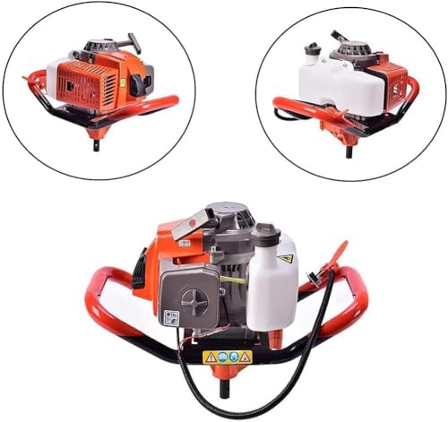 85cc Auger Post Hole Digger Gas Powered Earth Digger 2-Stroke Petrol - size: 85cc+3 auger(4"8"12")+2 Ext(24"24")