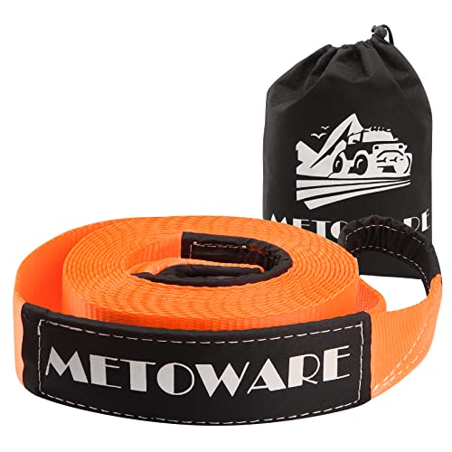 METOWARE Heavy Duty Tow Strap Offroad Recovery Kit, 3" x 30ft - color: Orange, size: 3"x30ft | Strap