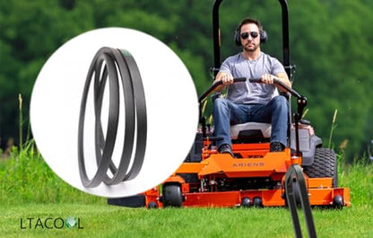 Lawn Mower Tractor Replacement Belt 5/8" x 106" for Hustler 603885 - color: Black