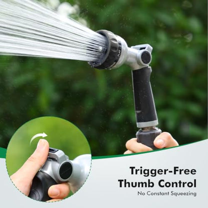 RESTMO Water Hose Nozzle, Metal Garden Sprayer, Medium Duty, Leak-proof - color: Black