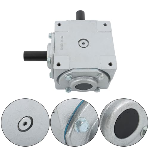 findmall Right Angle Gearbox with 2 Keyed Shafts CW/CW 1:1