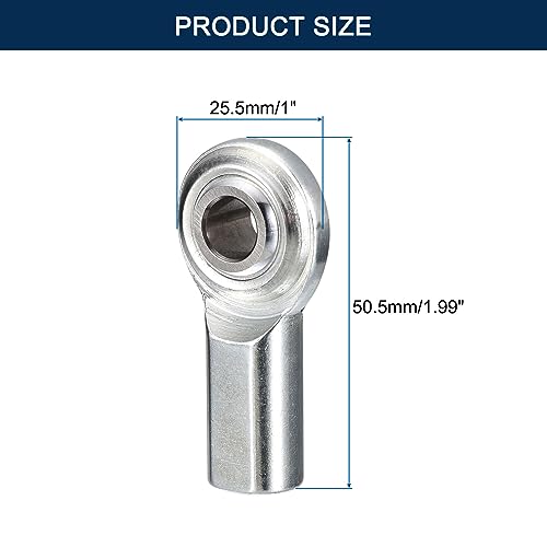 CF6 Rod End Bearing Heim Joints, 3/8 x 3/8-24 Right Hand Female Thread Heim Joint with Jam Nuts 2pcs - size: 3/8"