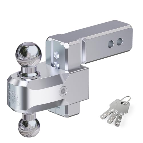 RENO Trailer Hitch (2.5" Receiver) - 4" Drop/Rise Adjustable Trailer Hitch - size: 2.5" Receiver x 4" Drop/Rise