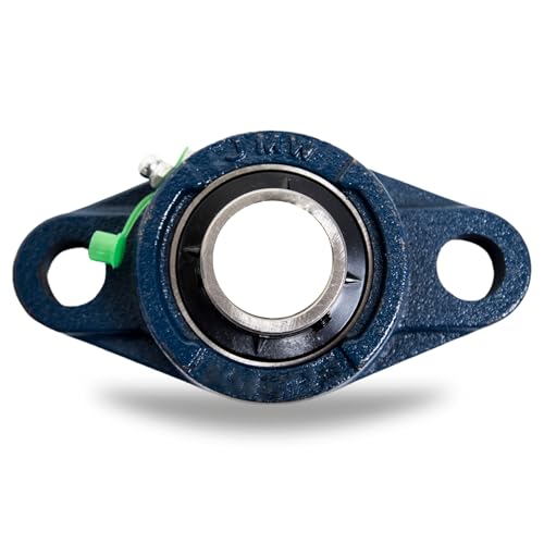 Jeremywell UCFL205-16 Pillow Block Bearing (2 Pack), 1 inch Bore, 2-Bolt Flange Mounted, Solid Base, Self-Alignment - size: UCFL205-16