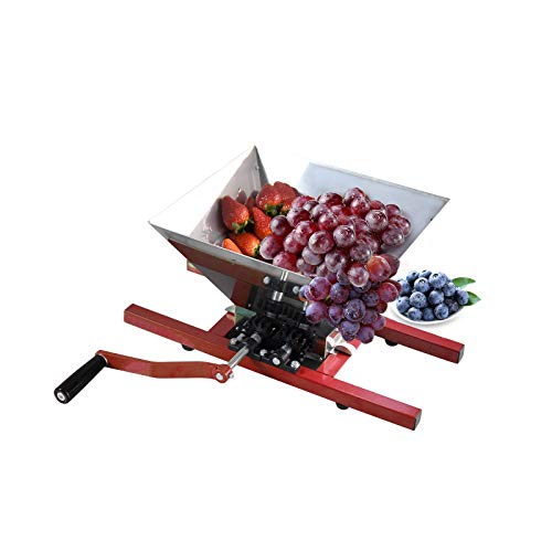 SQUEEZE master Grape Berry Wine Fruit Manual Crusher Grinder -7 Litre Large Stainless Steel- for Manual Cider Juicer Grinder & Fruit Scatter,Berry Wine Sauce - style: grape crusher