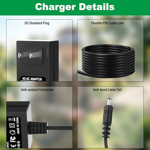 21V Charger for FlowZone Zephyr Flow Compatible with FlowZone 18V / 2.6Ah Backpack Sprayer Battery Packs Power Adapter Cord